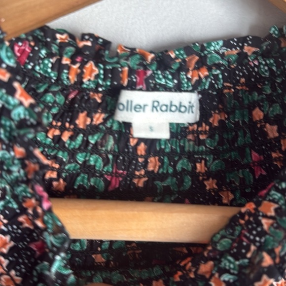 NEW Roller Rabbit Maxi Dress Etoiles Delfia Black Starry Print Small - Picture 5 of 11